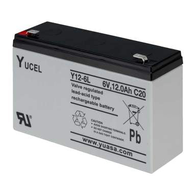 Batterie Y12-6L YUASA / YUCEL - AGM - Plomb - 6V - 12Ah 
