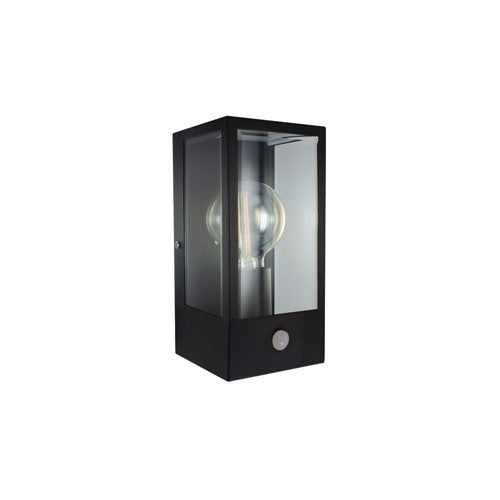 Integral LED Outdoor Decorative Wall Light Contemporary Lantern Sensor Ip44 1Xe27 Black Integral  - ILDEA037