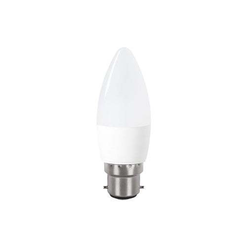 Integral LED Candle Bulb B22 470Lm 4.9W 4000K Non-Dimm 250 Beam Frosted Integral  - ILCANDB22NE082