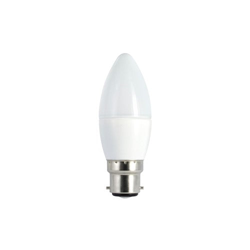 Integral LED Candle Bulb B22 470Lm 4.9W 4000K Dimmable 280 Beam Frosted Integral  - ILCANDB22DE092