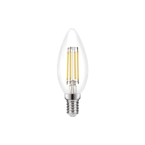 Integral LED Omni Filament Candle Bulb E14 470Lm 3.4W 4000K Dimmable 330 Beam Clear Full Glass  - ILCANDE14DE077