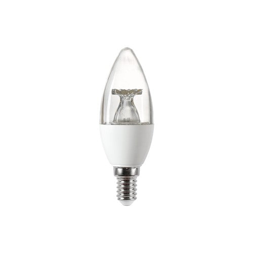 Integral LED Candle Bulb E14 470Lm 4.9W 4000K Dimmable 240 Beam Clear Integral  - ILCANDE14DE095