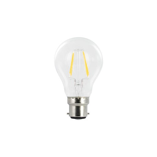 Integral LED Omni Filament Gls Bulb B22 470Lm 3.4W 4000K Non-Dimm 320 Beam Clear Full Glass Integral  - ILGLSB22NE126