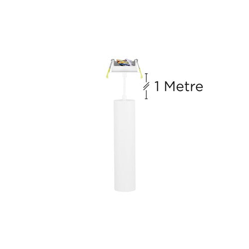 Integral LED Accentplus Spotlight S1 56Mm Diameter 235Mm Length Gu10 Led Recessed Mounted 70Mm Cutout Suspended Pendant 1M Cable White Finish  - ILNEV035