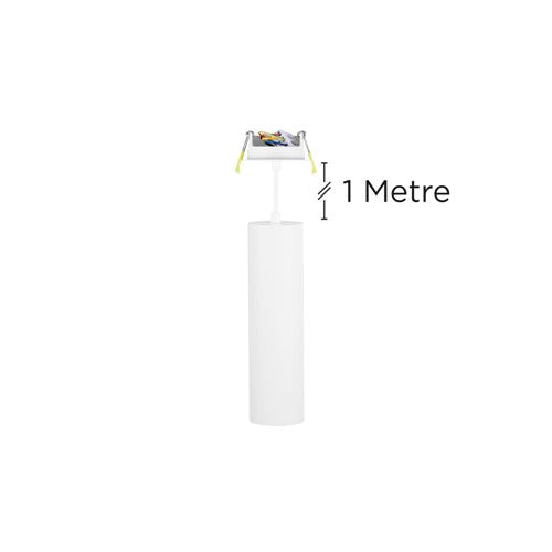 Integral LED Accentplus Spotlight S2 65Mm Diameter 235Mm Length Gu10 Led Recessed Mounted 70Mm Cutout Suspended Pendant 1M Cable White Finish  - ILNEV036