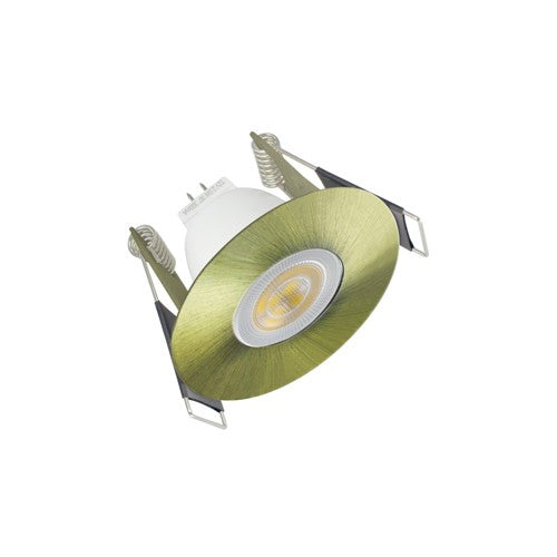 Integral LED Evofire Mini Fire Rated Downlight 45Mm Cutout Ip65 Antique Brass Round Integral  - ILDLFR45D041