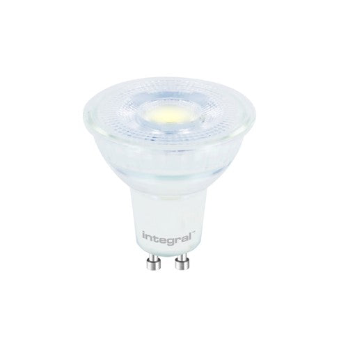 Integral LED Glass Gu10 5 Pack 450Lm 5.6W 4000K Dimmable 36 Beam Integral  - ILGU10DE087-5