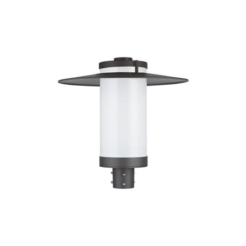 Integral LED Amenity Post Top Canopy Lantern 3200Lm 45W 4000K Ip66 Diffuser Pc Opal With Hood 76Mm Spigot Surge 10Kv Nema3 Socket Dusk-Dawn Photocell  - ILSLA001