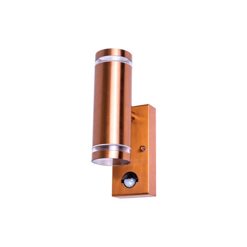 Integral LED Outdoor Stainless Steel Up And Down Wall Light Pir Ip54 2Xgu10 Copper Integral  - ILDED049