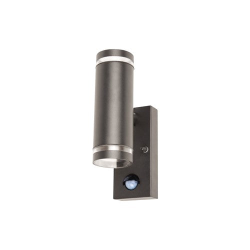 Integral LED Outdoor Stainless Steel Up And Down Wall Light Pir Ip54 2Xgu10 Anthracite Grey Integral  - ILDED062