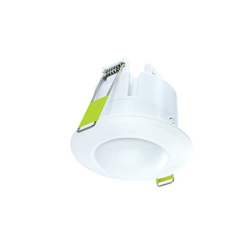 Integral LED Microwave Sensor Recess Mount 62Mm Cutout 360Deg Single Detector 10M Range 5.8Ghz Ip20 White 110/240Vac Input 1200W Max  - ILSENMW003