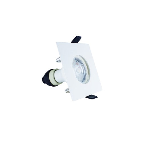 Integral LED Evofire Fire Rated Downlight 70Mm Cutout Ip65 White Square +Gu10 Holder Integral  - ILDLFR70D007