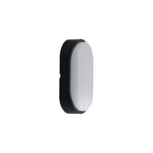 Integral LED Tough Shell Compact Oval Pir Bulkhead 213X120Mm 10W 1100Lm 3000/4000/6000K Switchable Cct Ip65 Ik10 100Lm/W Inluding White And Black Bezels Integral Led  - ILBHP002