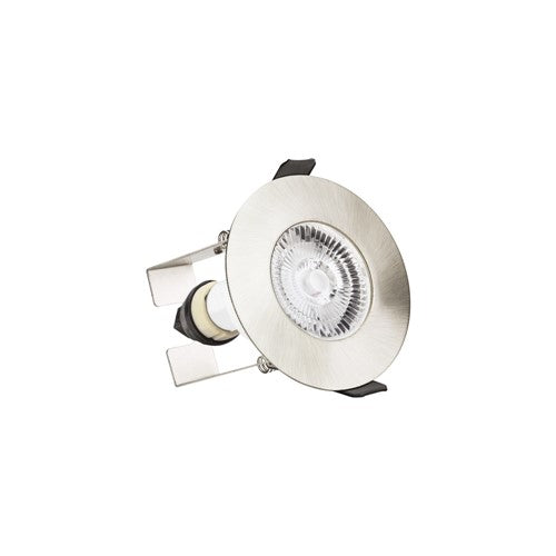 Integral LED Evofire Fire Rated Downlight 70Mm Cutout 3Pack Ip65 Satin Nickel Round +Gu10 Holder & Insulation Guard Integral  - ILDLFR70D004-3