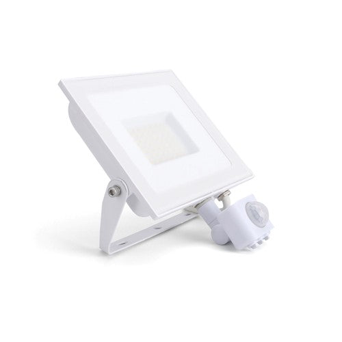 Integral LED Compact Slim Floodlight Pir 50W 5000Lm 4000K 120 Beam 100Lm/W Ip65 Ik08 Integral Led White  - ILFLE044