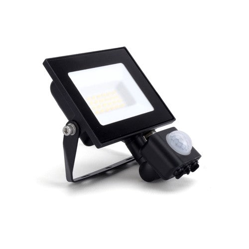 Integral LED Compact Slim Floodlight Pir 20W 2000Lm 4000K 120 Beam 100Lm/W Ip65 Ik08 Integral Led Black  - ILFLE039