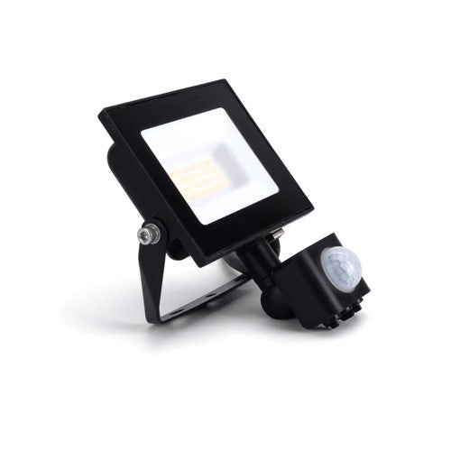 Integral LED Compact Slim Floodlight Pir 20W 2000Lm 3000K 120 Beam 100Lm/W Ip65 Ik08 Integral Led Black  - ILFLE031