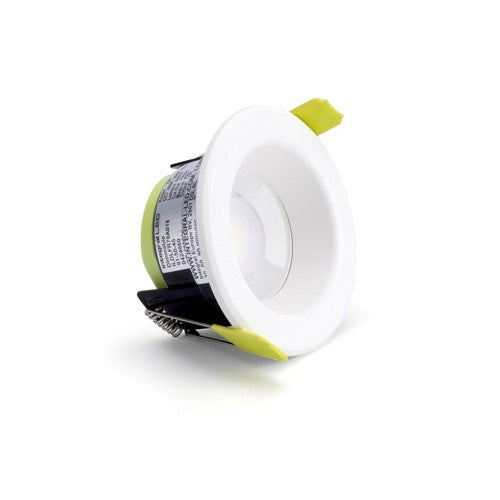 Integral LED Luxfire 2 Fire Rated Downlight 70Mm Cutout Ip65 7W 840Lm 3000/4000/5000 Switchable Cct 120Lm/W 55 Deg Beam Dimmable White Integral  - ILDLFR70A018