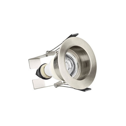 Integral LED Evofire Fire Rated Downlight 70Mm Cutout Ip65 Satin Nickel Recessed +Gu10 Holder & Insulation Guard Integral  - ILDLFR70E004