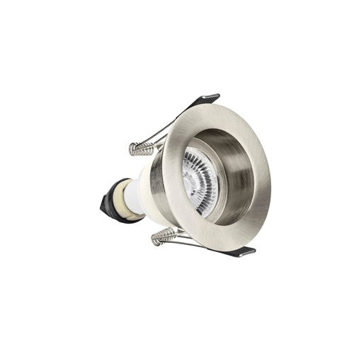 Integral LED Evofire Fire Rated Downlight 70Mm Cutout Ip65 Satin Nickel Recessed +Gu10 Holder Integral  - ILDLFR70E002