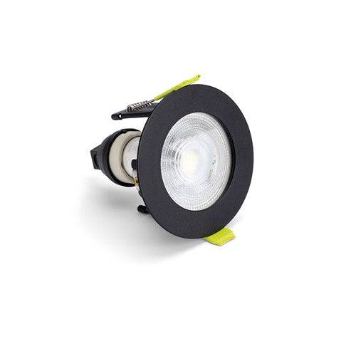 Integral LED Evofire Fire Rated Downlight Ip65 60Mm Cutout 72Mm Dia Black Finish Includes Gu10 Holder  - ILDLFR60D109