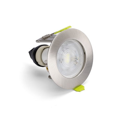 Integral LED Evofire Fire Rated Downlight Ip65 60Mm Cutout 72Mm Dia Satin Nickel Finish Includes Gu10 Holder  - ILDLFR60D105