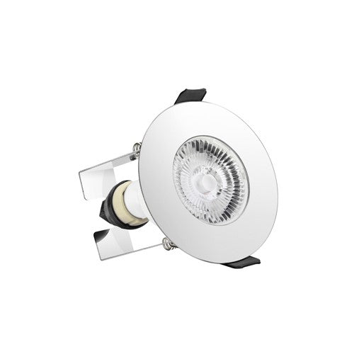 Integral LED Evofire Fire Rated Downlight 70Mm Cutout Ip65 Polished Chrome Round +Gu10 Holder & Insulation Guard Integral  - ILDLFR70D018