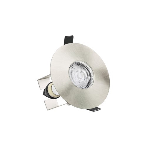 Integral LED Evofire Fire Rated Downlight 70-100Mm Cutout Ip65 Satin Nickel Round +Gu10 Holder & Insulation Guard Integral  - ILDLFR70D014