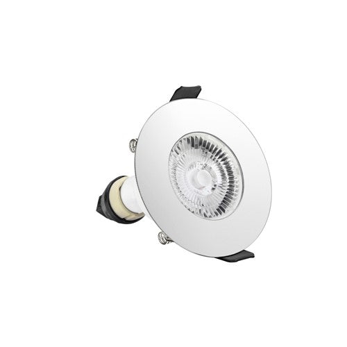 Integral LED Evofire Fire Rated Downlight 70Mm Cutout Ip65 Polished Chrome Round +Gu10 Holder Integral  - ILDLFR70D017