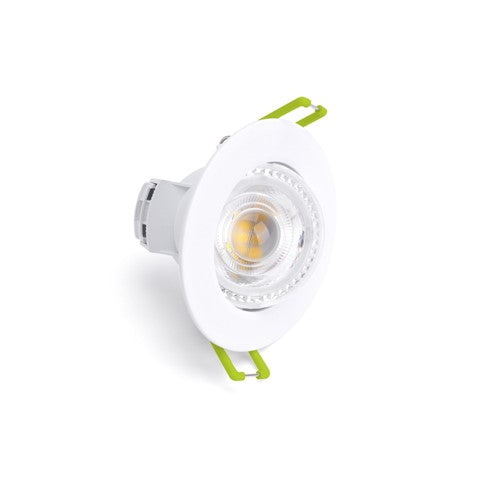 Integral LED Compact Eco Led Downlight Ip44 30 Deg Tiltable Dim2Warm/Cct Switch 5.5W 550Lm 1800K To 2700K 100Lm/W 38 Deg Beam Dimmable 68Mm Cut Out  - ILDL68G014