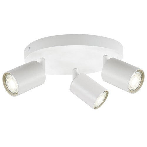 Integral LED Siena Indoor Ceiling Light 3 Way Round Gu10 Spotlight Ip20 White Integral  - ILDIA024