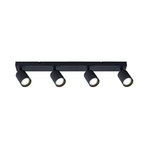 Integral LED Siena Indoor Ceiling Light 4 Way Gu10 Spotlight Bar Ip20 Black Integral  - ILDIA017