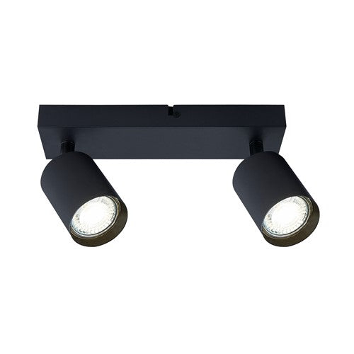 Integral LED Siena Indoor Ceiling Light 2 Way Gu10 Spotlight Bar Ip20 Black Integral  - ILDIA015