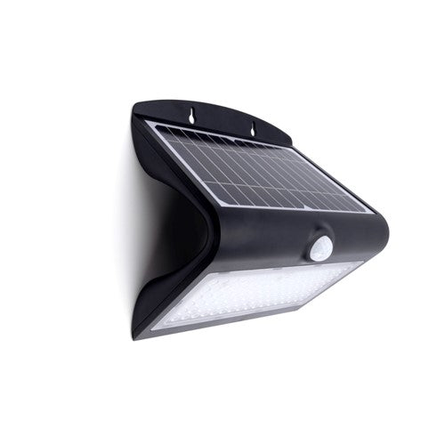 Integral LED True Solar Outdoor Wedge Wall Light Pir Ip65 850Lm 8W 4000K Black Integral  - ILSWL003