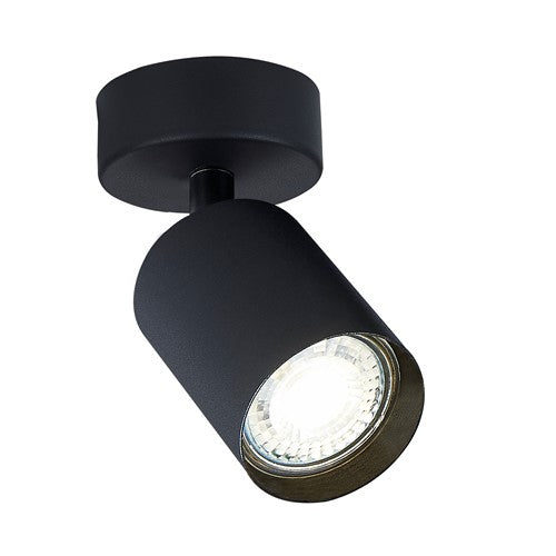 Integral LED Siena Iindoor Ceiling Light Single Gu10 Spotlight Ip20 Black Integral  - ILDIA014