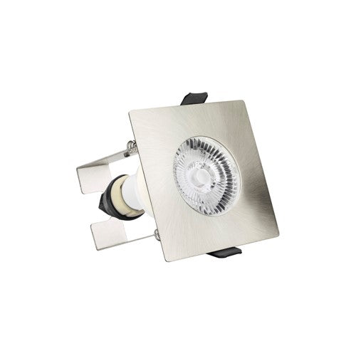 Integral LED Evofire Fire Rated Downlight 70Mm Cutout Ip65 Satin Nickel Square +Gu10 Holder & Insulation Guard Integral  - ILDLFR70D010