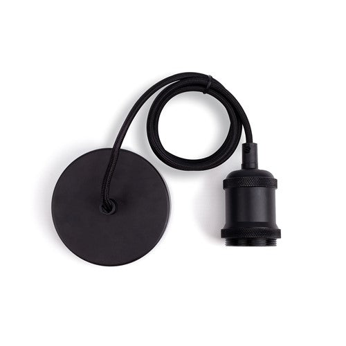 Integral LED Indoor Pendant Lamp Holder E27 Ip20 1.2M Cable Black Integral  - ILDIB030