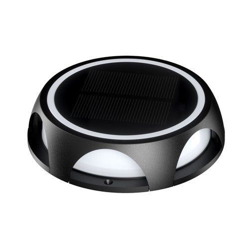 Integral LED True Solar Outdoor Round Ground And Wall Light Ip65  Adjustable 15/50/70Lm 1.2W 3000K Black Integral  - ILSGDB011