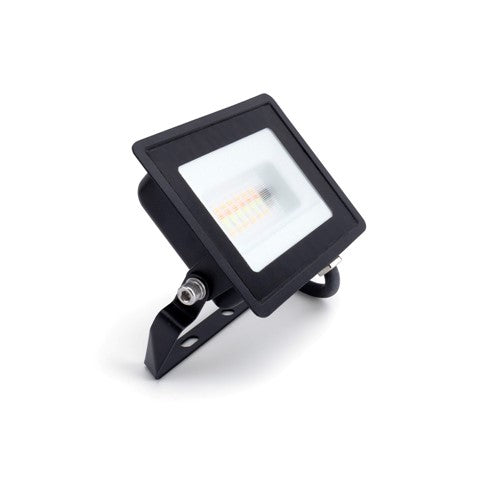 Integral LED Compact Slim Floodlight 10W 800Lm Rgb+3000K 110 Beam 80Lm/W Ip65 Ik05 Black  - ILFLE100