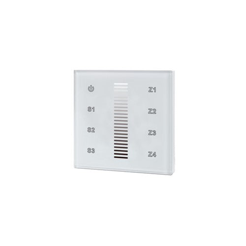 Integral LED Rf Wall Mount Touch Remote Single Colour 4 Zone 100-240 Ac Input White Integral  - ILRC020