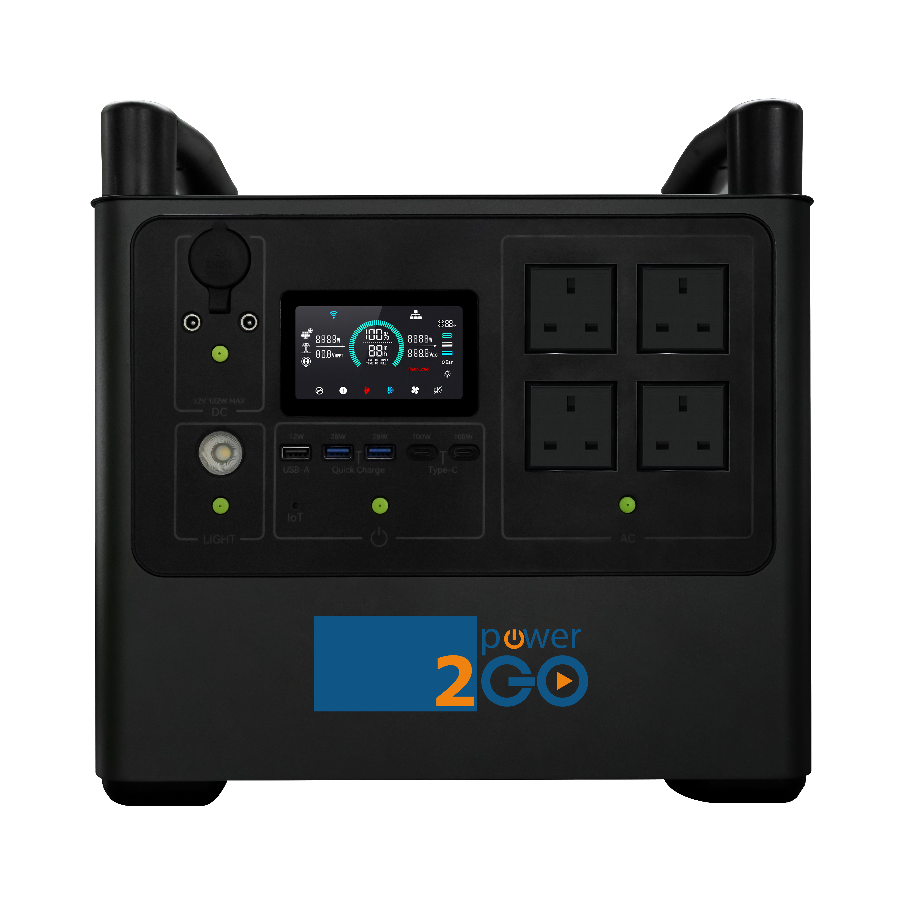 Power2Go PTG-PS-2000P-UK 2000Pro PORTABLE POWER STATION