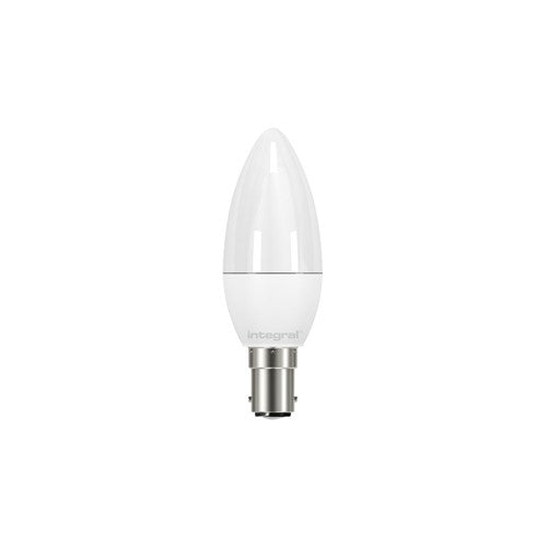 Integral LED Candle Bulb B15 470Lm 4.2W 2700K Non-Dimm 240 Beam Frosted Integral  - ILCANDB15NC014