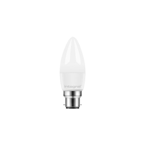 Integral LED Candle Bulb B22 470Lm 4.2W 2700K Non-Dimm 240 Beam Frosted Integral  - ILCANDB22NC016