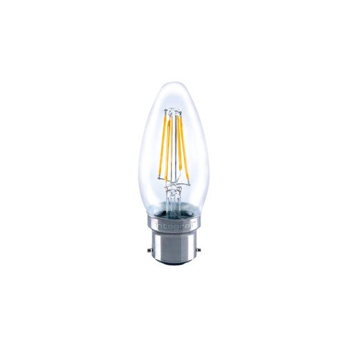 Integral LED Omni Filament Candle Bulb B22 470Lm 4.2W 2700K Non-Dimm 320 Beam Clear Integral  - ILCANDB22NC035