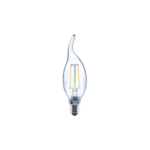 Integral LED Omni Filament Candle Bulb Flame Tip E14 250Lm 2W 2700K Non-Dimm 320 Beam Clear Integral  - ILCANDE14N046