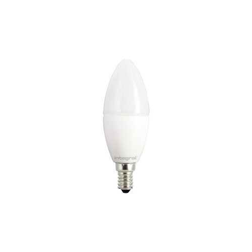 Integral LED Candle Bulb E14 470Lm 4.2W 2700K Non-Dimm 240 Beam Frosted Integral  - ILCANDE14NC013