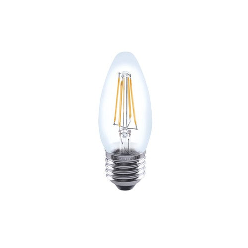 Integral LED Omni Filament Candle Bulb E27 470Lm 3.4W 2700K Dimmable 330 Beam Clear Full Glass  - ILCANDE27DC042