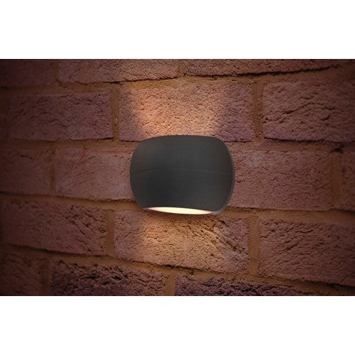 Integral LED Outdoor Decorative Wall Light Luxstone Ip54 320Lm 8.5W 3000K Up/Down Light Dark Grey Integral  - ILDEA014