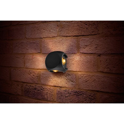 Integral LED Outdoor Decorative Wall Light Crosscube Ip54 360Lm 8W 3000K 4 Way Light Dark Grey Integral  - ILDEB035