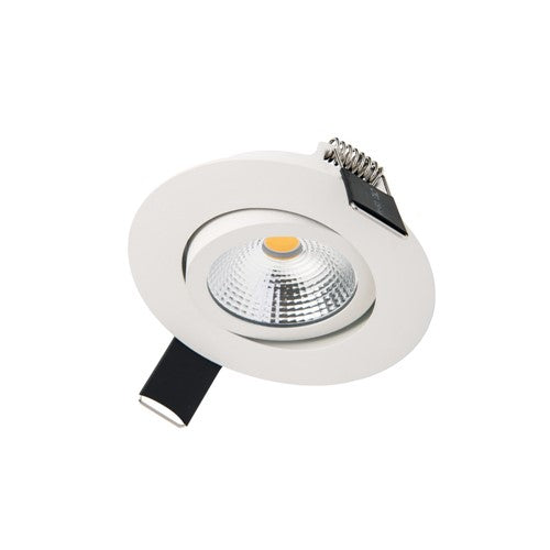 Integral LED Ultra Slim Tiltable Downlight 65Mm Cutout 6.5W 650Lm 100Lm/W 3000K 36 Beam Dimmable White Integral  - ILDL65L001